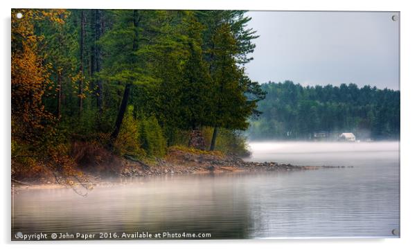 Misty Canadian Morning Acrylic by John Paper