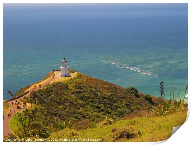Cape Reinga Lighthouse Print by Luke Newman