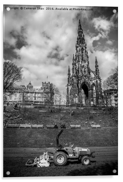 Scott Monument, Edinburgh Acrylic by Cameron Shaw