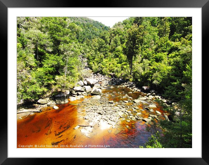 Falls River, Abel Tasman Framed Mounted Print by Luke Newman