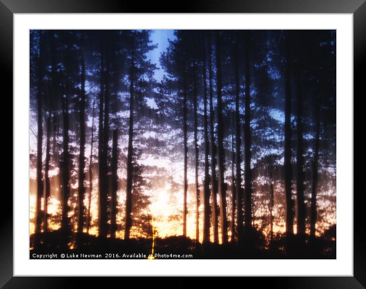 Sunset Ghost Trees Framed Mounted Print by Luke Newman