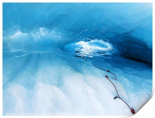 Fox Glacier Tunnel Print by Luke Newman