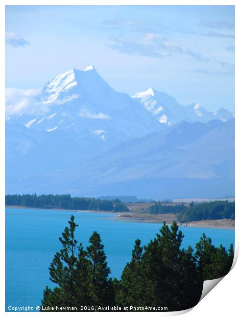 Aoraki, Mount Cook Print by Luke Newman