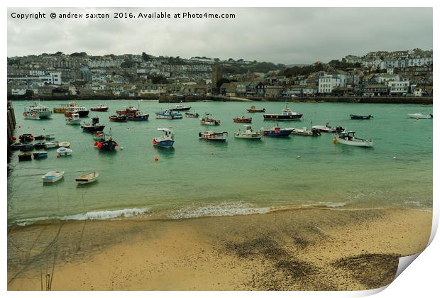 ST IVES Print by andrew saxton