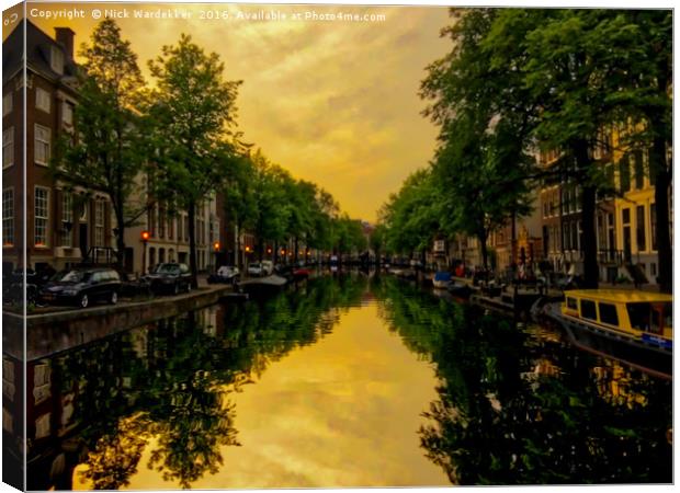 Tranquil Amsterdam Canvas Print by Nick Wardekker