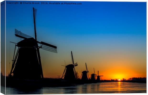 Sunrise on the Unesco heritage windmill Canvas Print by Ankor Light