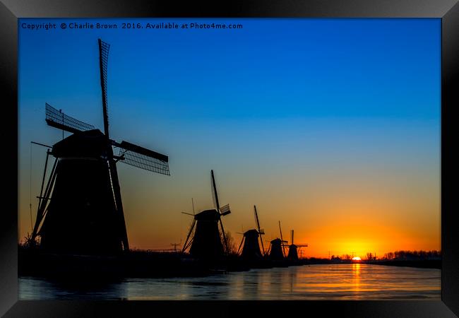 Sunrise on the Unesco heritage windmill Framed Print by Ankor Light