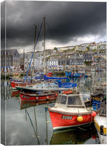 Mevagissey Inner harbour Cornwall Canvas Print by Mike Gorton