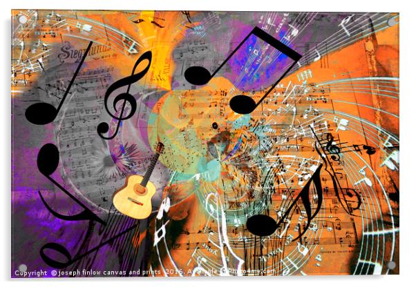 musical 12 Acrylic by joseph finlow canvas and prints