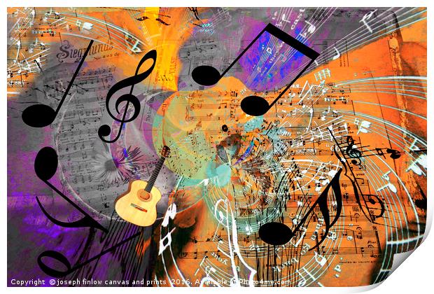 musical 12 Print by joseph finlow canvas and prints