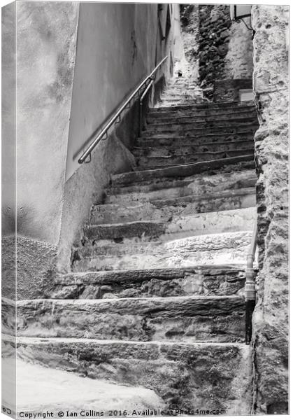 Steps in Vernazza, Italy Canvas Print by Ian Collins
