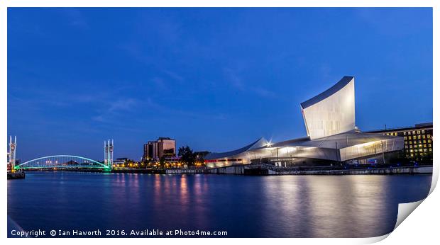 Salford Quays, Lowry, Imperial War Museum Panorama Print by Ian Haworth