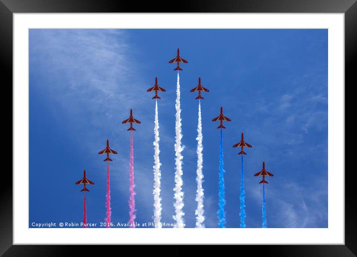 The Red Arrows Framed Mounted Print by Robin Purser
