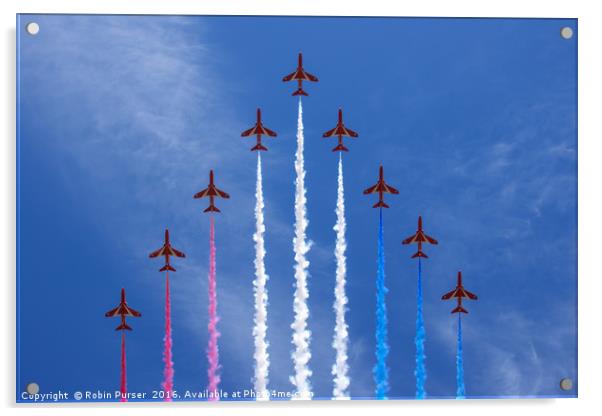 The Red Arrows Acrylic by Robin Purser