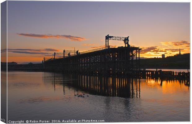 Sunset over Dunston Staiths Canvas Print by Robin Purser