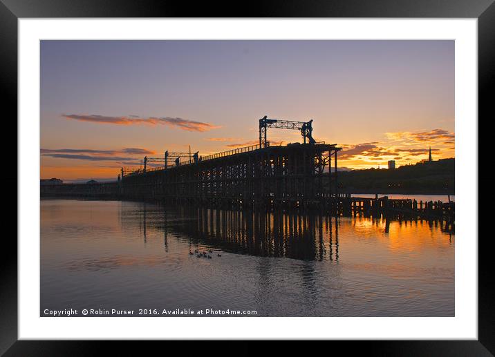 Sunset over Dunston Staiths Framed Mounted Print by Robin Purser