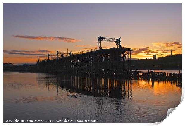 Sunset over Dunston Staiths Print by Robin Purser