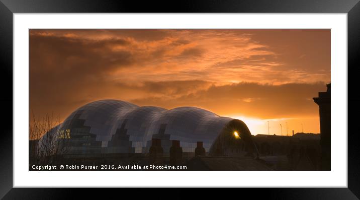 Sunrise over Sage Gateshead Framed Mounted Print by Robin Purser