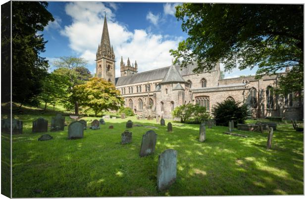 Llandaff Cathedral in Wales Canvas Print by Richard Downs