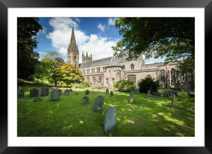 Llandaff Cathedral in Wales Framed Mounted Print by Richard Downs