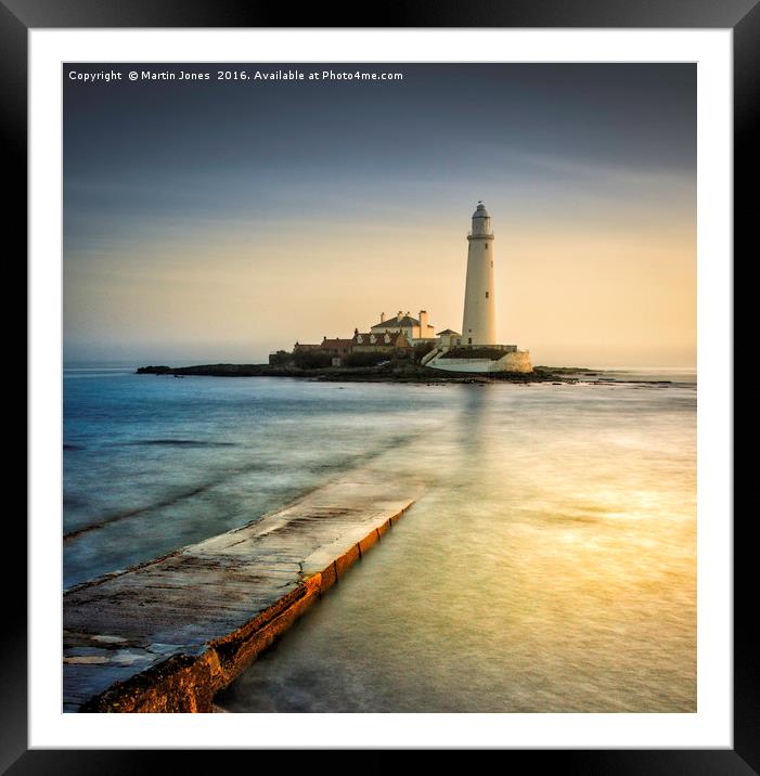 Over the causeway to St Mary's Lighthouse Framed Mounted Print by K7 Photography