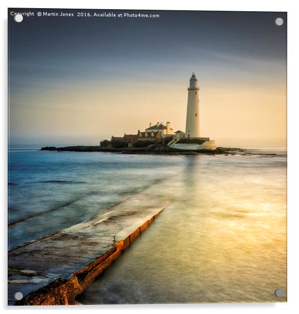 Over the causeway to St Mary's Lighthouse Acrylic by K7 Photography