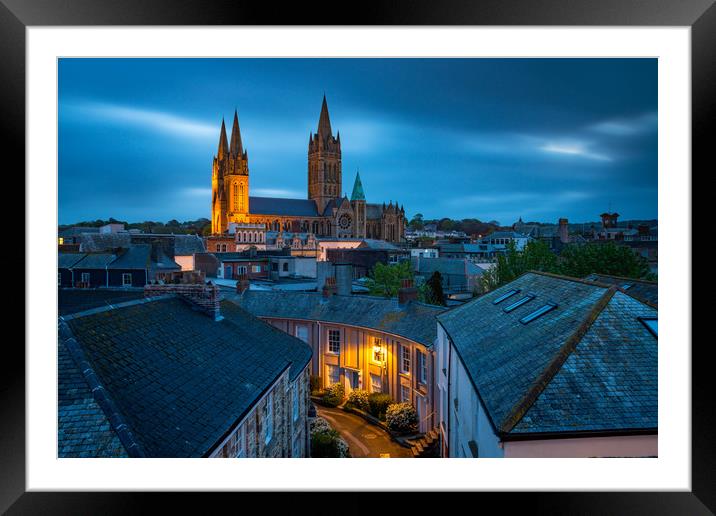 Cathedral contrasts Framed Mounted Print by Michael Brookes