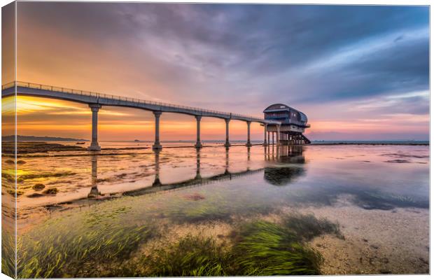 Bembridge Lifeboat Sunset Canvas Print by Wight Landscapes