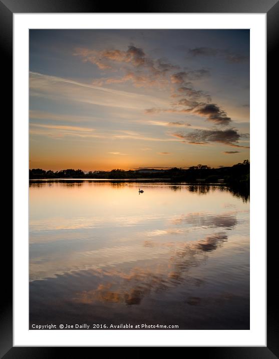Sunset Reflections  Framed Mounted Print by Joe Dailly