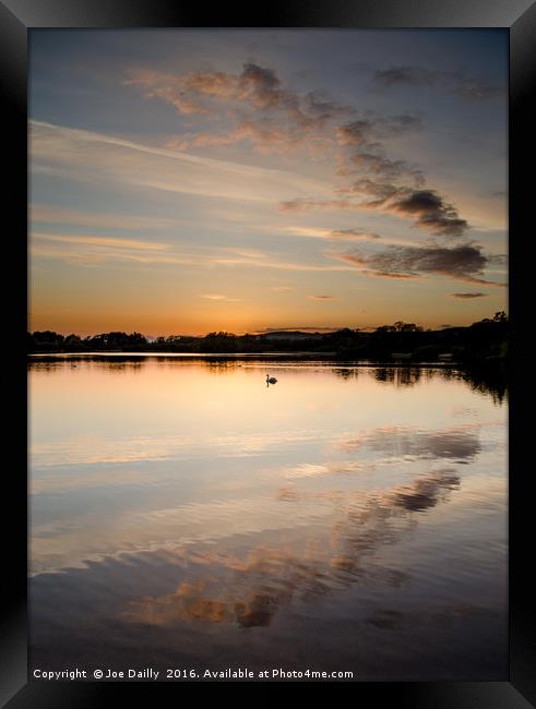 Sunset Reflections  Framed Print by Joe Dailly