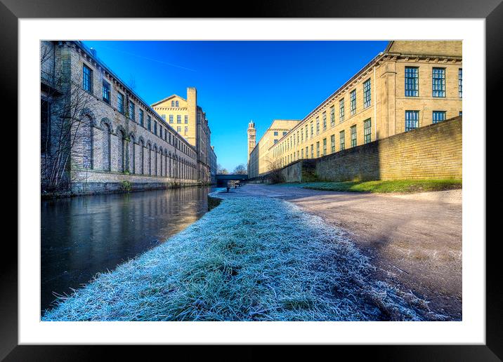 Salts Mill Frozen Framed Mounted Print by nick hirst