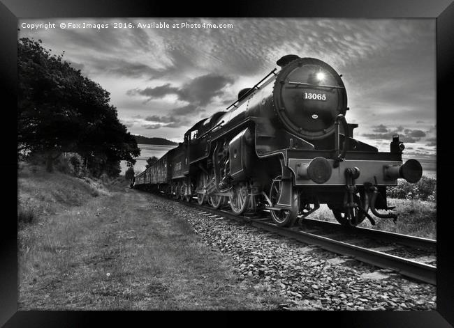 Steam train Hughes Crab 13065 Framed Print by Derrick Fox Lomax
