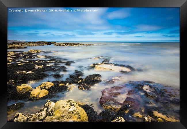 Seaham Seascape Framed Print by Angie Morton