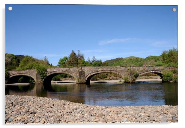 Llanelltyd Bridge near Dolgellau in Snowdonia Acrylic by Harvey Hudson
