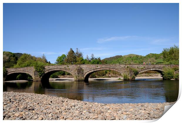 Llanelltyd Bridge near Dolgellau in Snowdonia Print by Harvey Hudson
