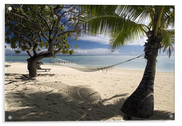 Relax - Aitutaki Acrylic by Michael Treloar
