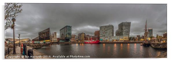 Liverpool, Canning Dock, Clouds, Reflections Acrylic by Ian Haworth