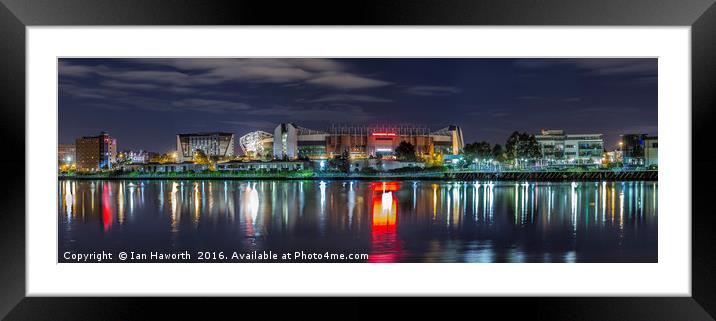 Old Trafford, Manchester United, Long Exposure Framed Mounted Print by Ian Haworth