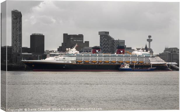 Disney Magic Cruise Liner Canvas Print by David Chennell