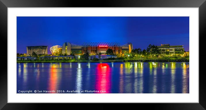 Old Trafford, Manchester United, Long Exposure  Framed Mounted Print by Ian Haworth