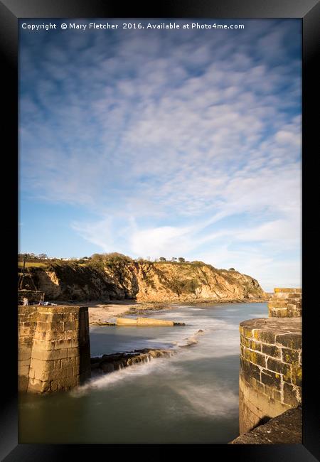 Harbour Entrance Charlestown Framed Print by Mary Fletcher
