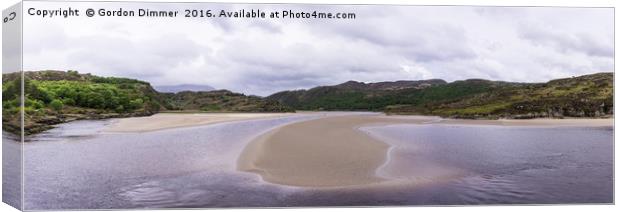Low tide in the Afon Dwyryd Estuary near Portmerio Canvas Print by Gordon Dimmer