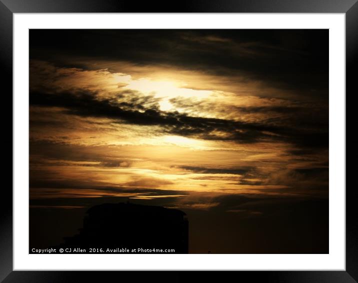 Yorkshire Sunset                                Framed Mounted Print by CJ Allen