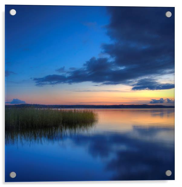 FINLAND Lakeside View Acrylic by Melanie Viola