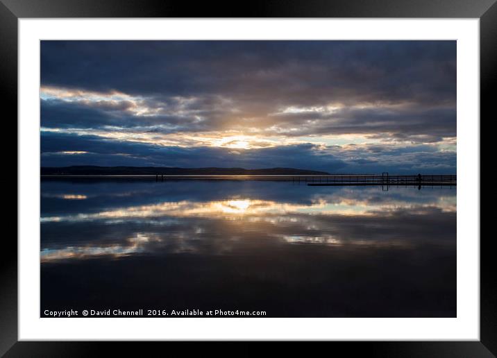 West Kirby Marine Lake   Framed Mounted Print by David Chennell