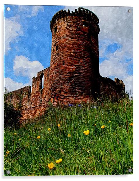 bothwell castle Acrylic by dale rys (LP)