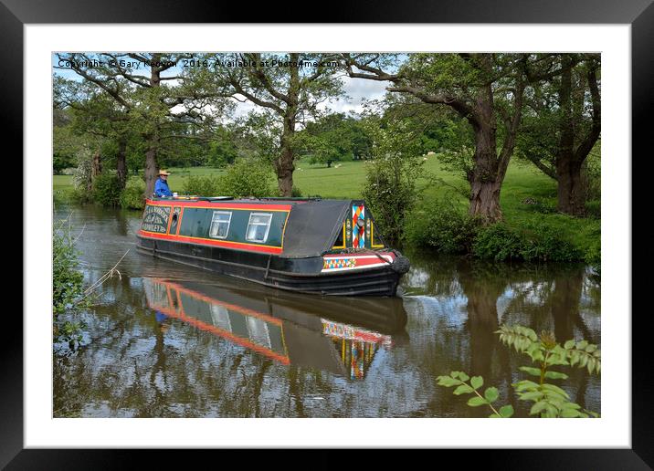 Sailing Down The Lancaster Canal Framed Mounted Print by Gary Kenyon