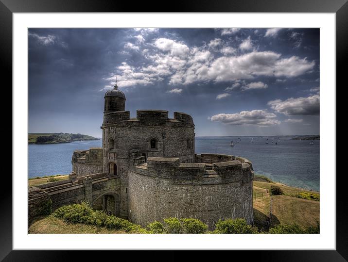 St Mawes Castle Cornwall Framed Mounted Print by Mike Gorton