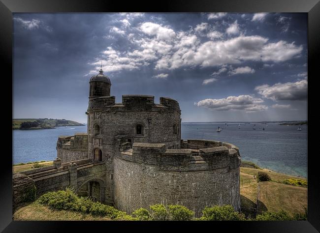 St Mawes Castle Cornwall Framed Print by Mike Gorton