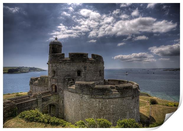 St Mawes Castle Cornwall Print by Mike Gorton